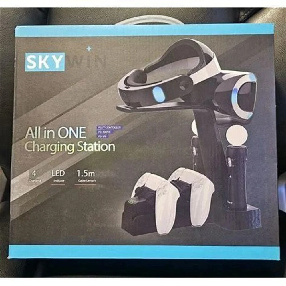 Skywin All in ONE Charging Station for PSVR PS4 Controller PS Move Black Stand